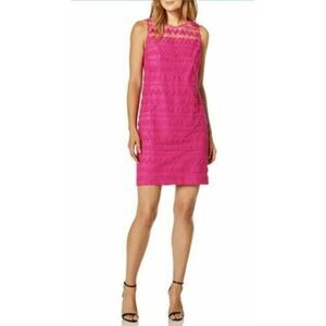 Trina Turk Hot Pink Lace Overlay Cocktail Dress XS NWT $168